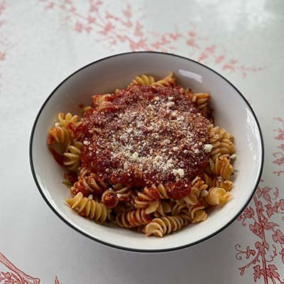 Classic Roman dish made with crispy pancetta, eggs, Parmesan, and black pepper, tossed with al dente spaghetti for a creamy, flavorful bite.