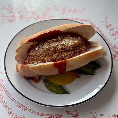 Italian Sausage, simmered in our signature sauce, topped with Parmesan or Mozzarella Cheese - served on an Italian Roll.