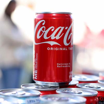 Classic Coca-Cola bottle served chilled